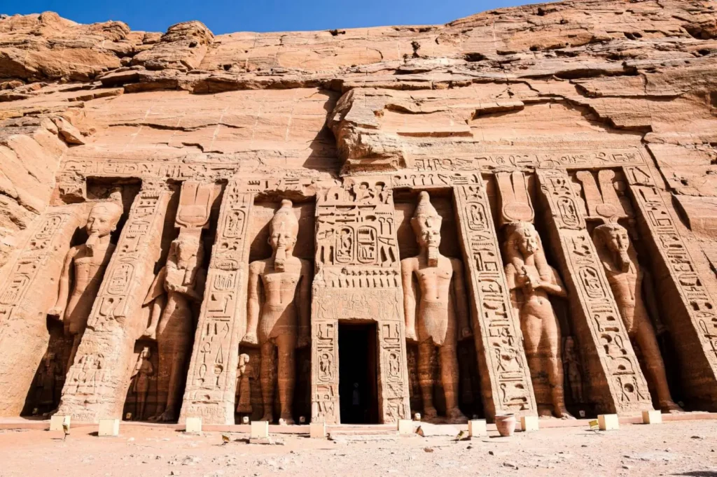 The Abu Simbel Sun Festival on February 22nd, with sunlight illuminating Ramesses II's temple