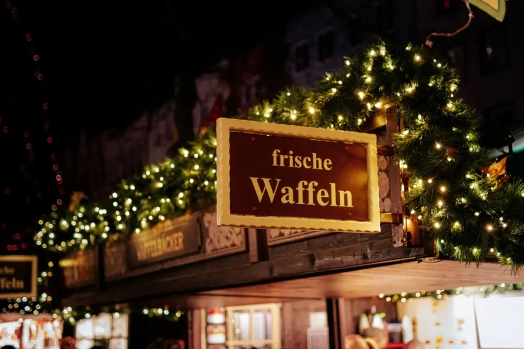 Cologne Christmas market cathedral night lights