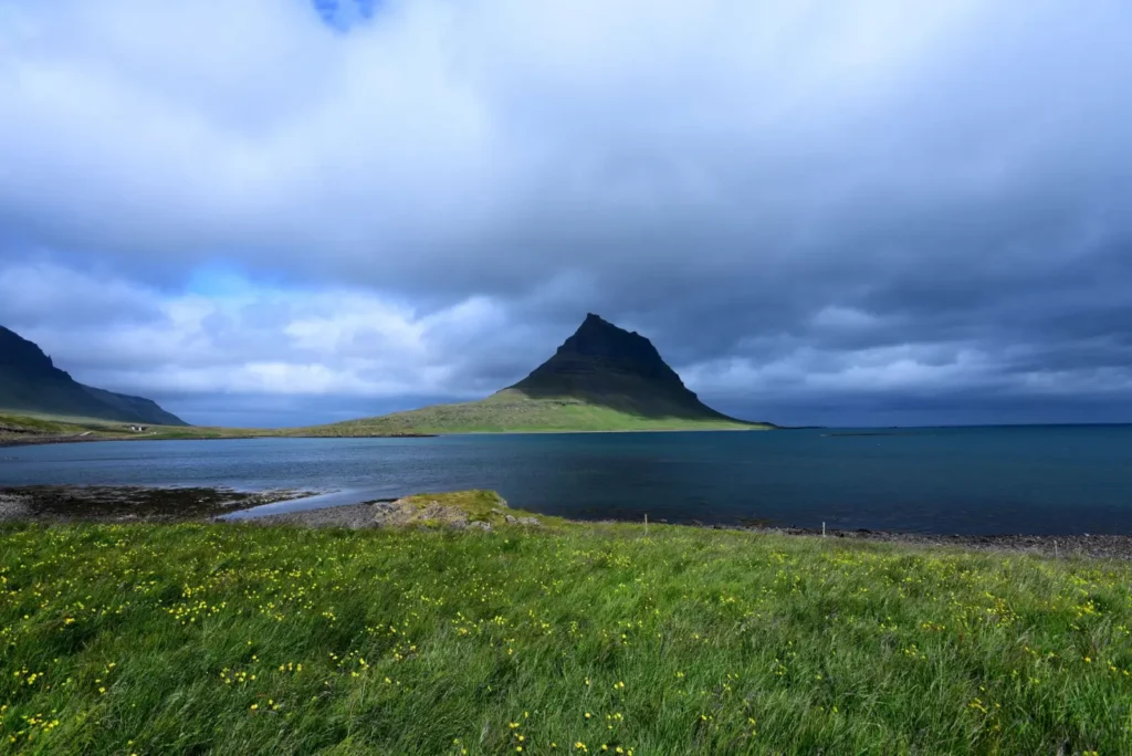 Scenic views along the Snaefellsnes peninsula in Iceland during July