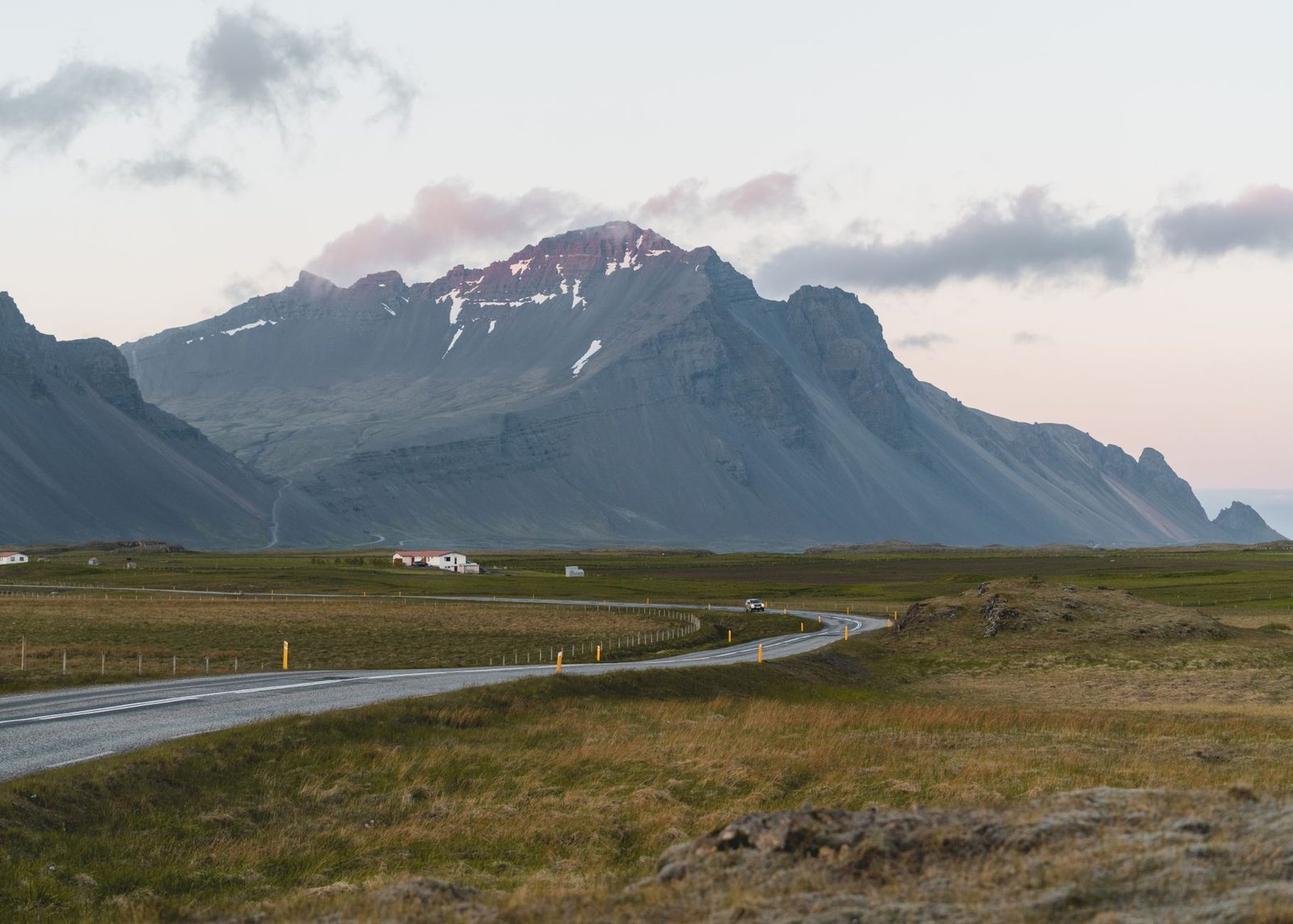 The iconic Ring Road of Iceland during a vibrant summer day