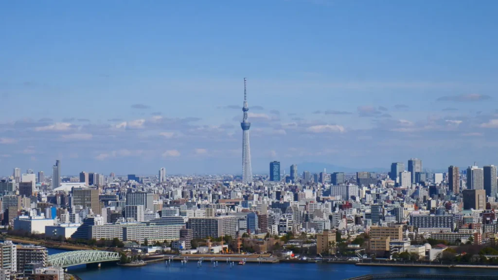Japan tours in November: Autumn foliage, temples, and clear city days ToursZoom Aerial view of Tokyo under a crisp November sky